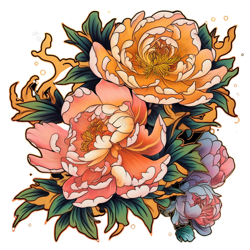 鲜花背景图片,鲜花边框元素,PNG,免抠素材